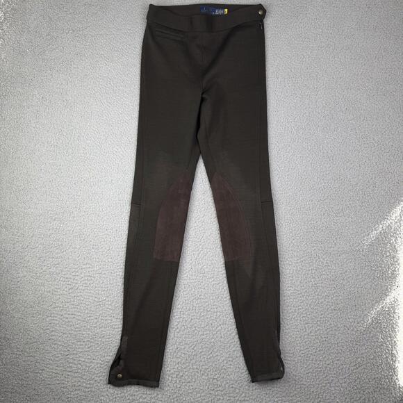 Ralph Lauren Pants - Polo Ralph Lauren Brown Equestrian Riding Pants Suede Patch Wool Blend Womens XS
